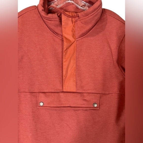 LL Bean Signature Sweater Size L Organic Pull over Mock Neck Quarter Zip - Picture 3 of 6